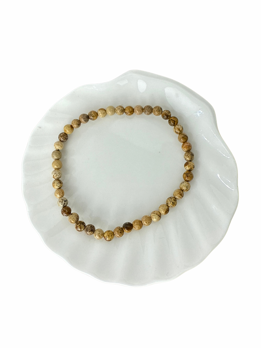 Landschapsjaspis kogelarmband 4 mm