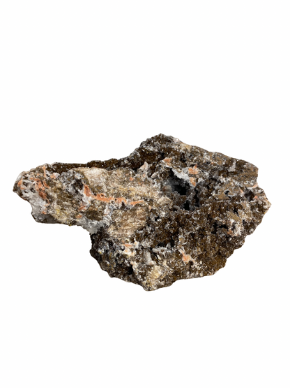 Mangaan Kwarts met Druzy Hematiet kristallen (Manganiet)