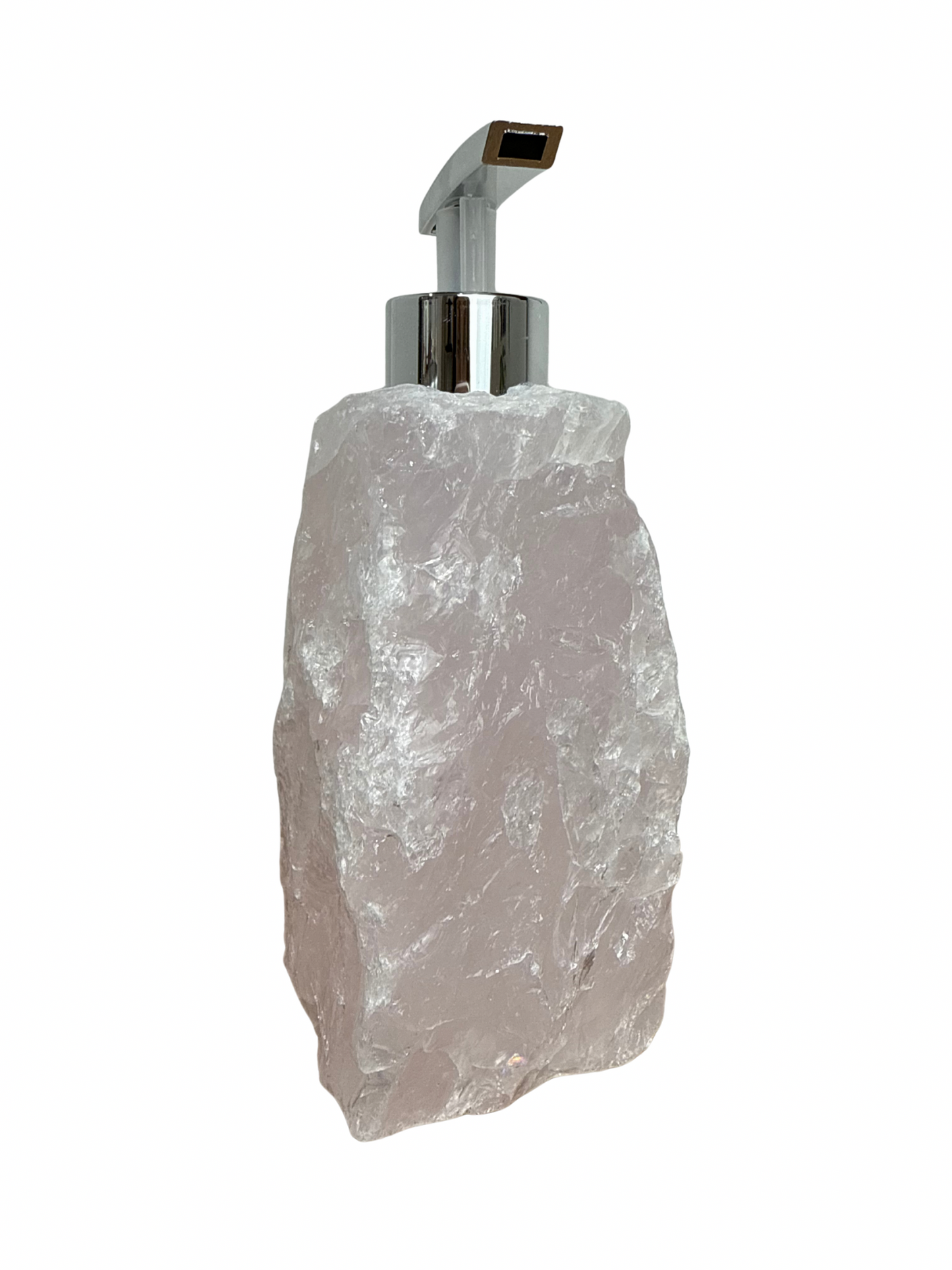 Zeeppomp van Rozenkwarts zilver 3