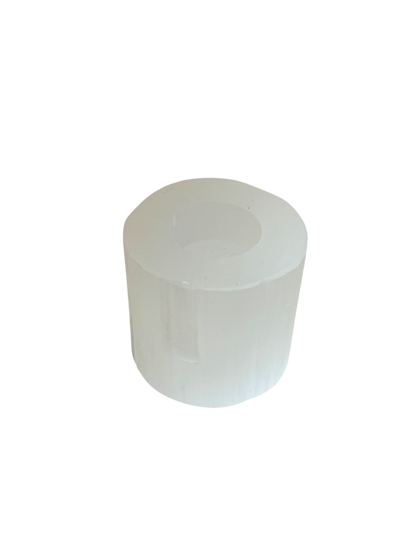 Selenite tea light holder