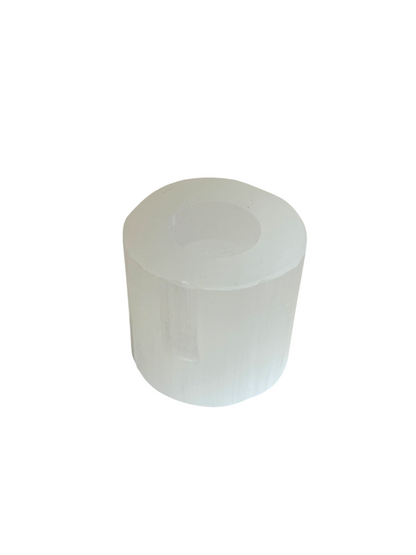 Selenite tea light holder