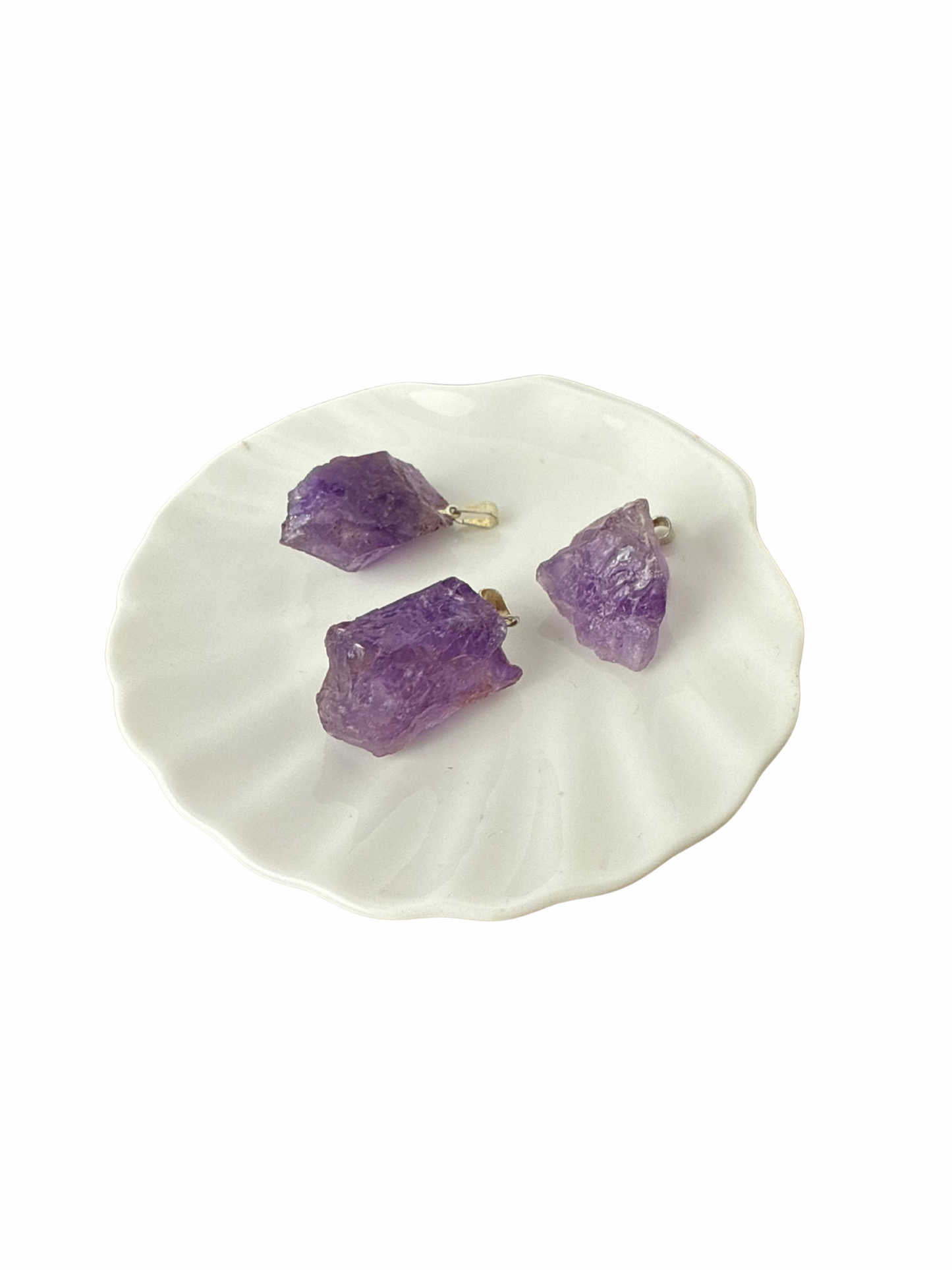 Raw Amethyst pendant