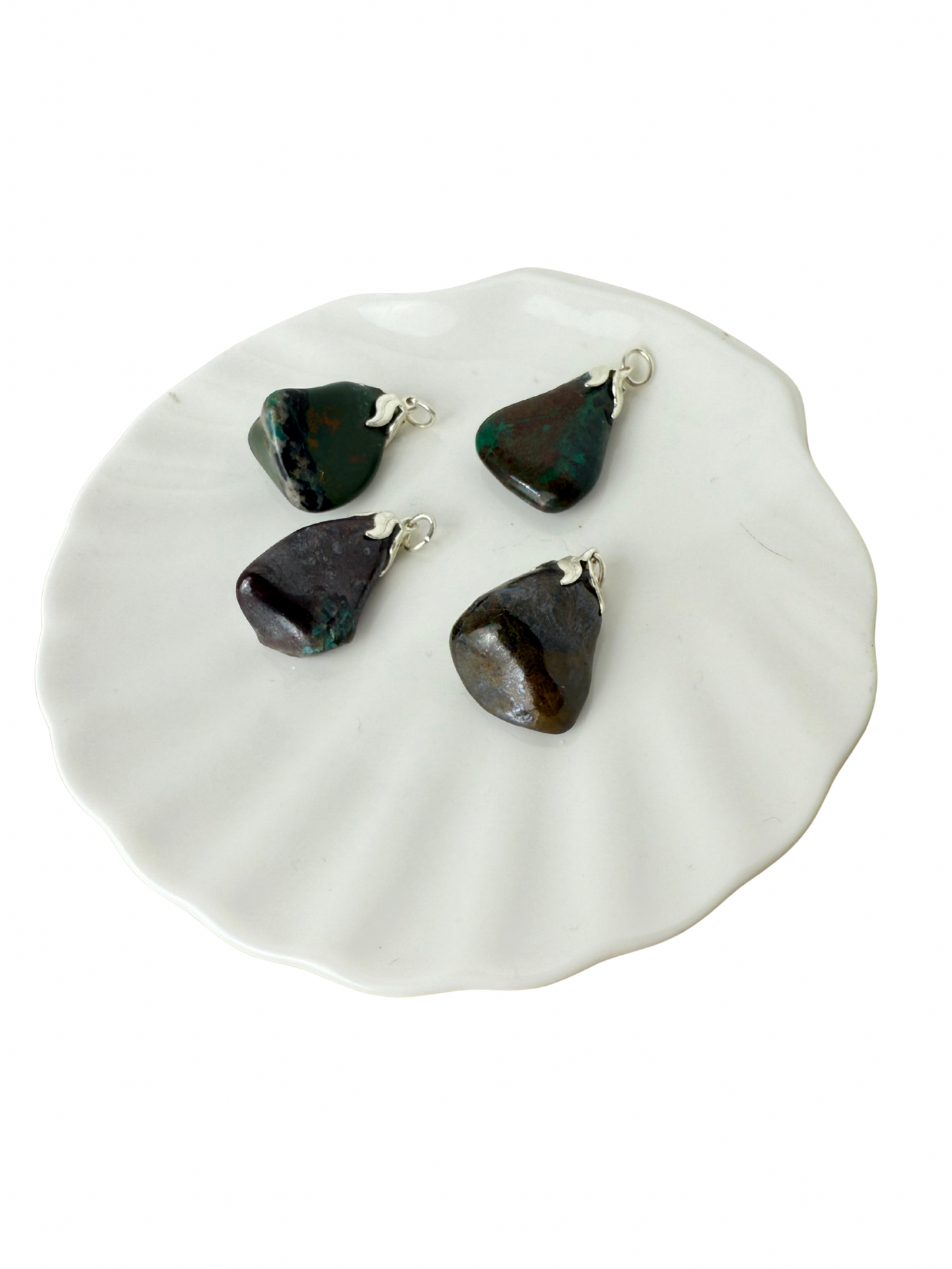 Olivia tumbled stone pendant Chrysocolla