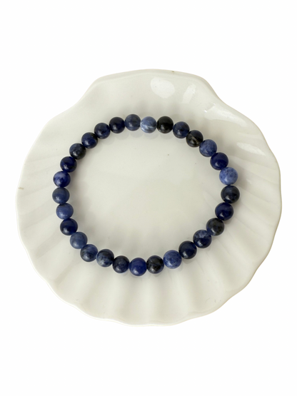 Sodalite bracelet ball 6 mm