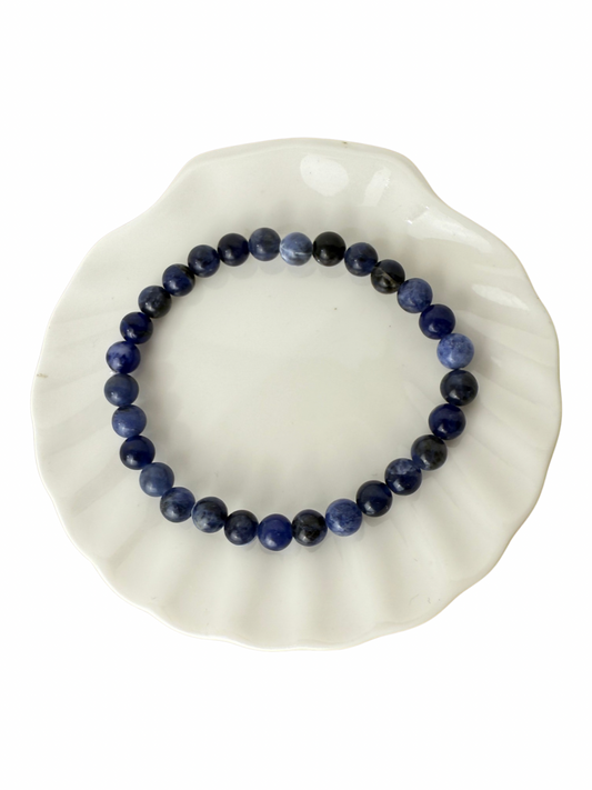 Sodalite bracelet ball 6 mm