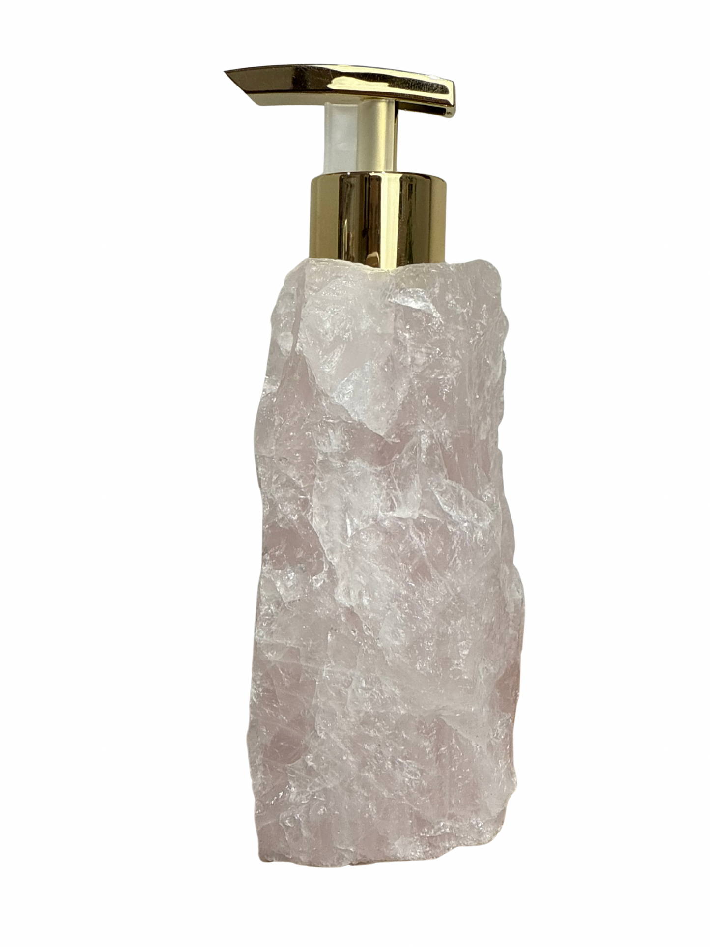 Zeeppomp van Rozenkwarts goud 8