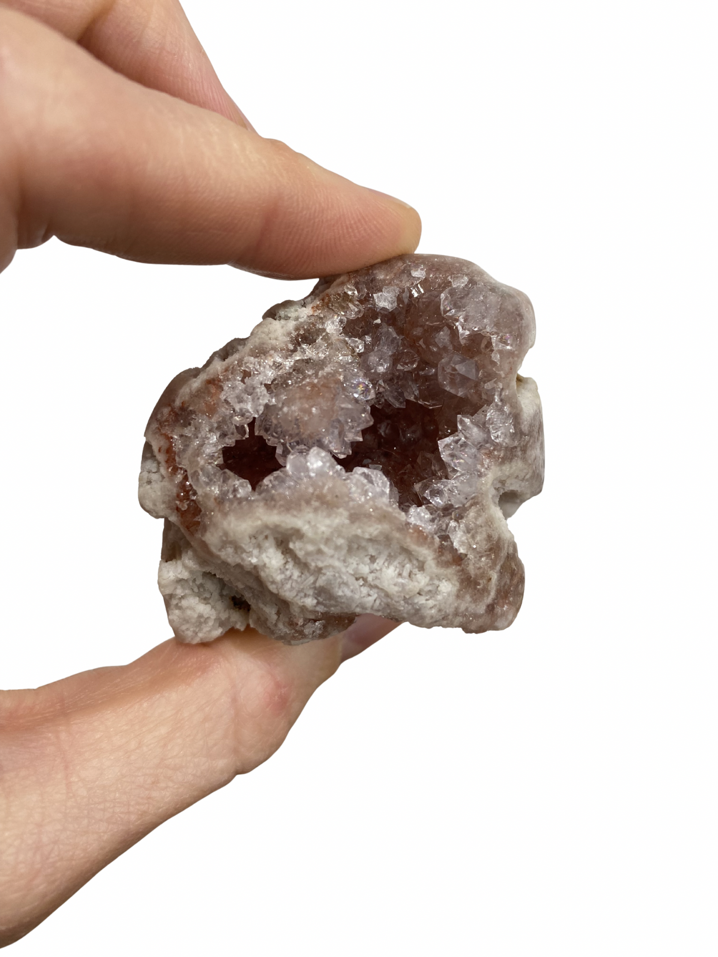 Roze Amethist (Chalcedoon) op standvlak