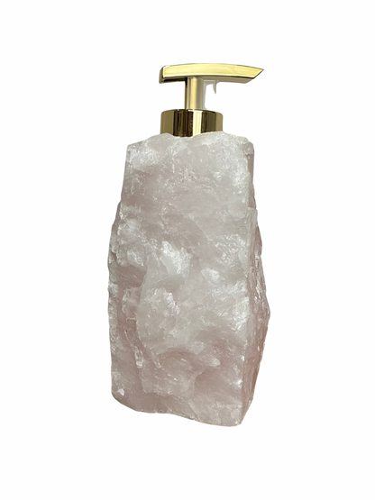 Zeeppomp van Rozenkwarts goud 3