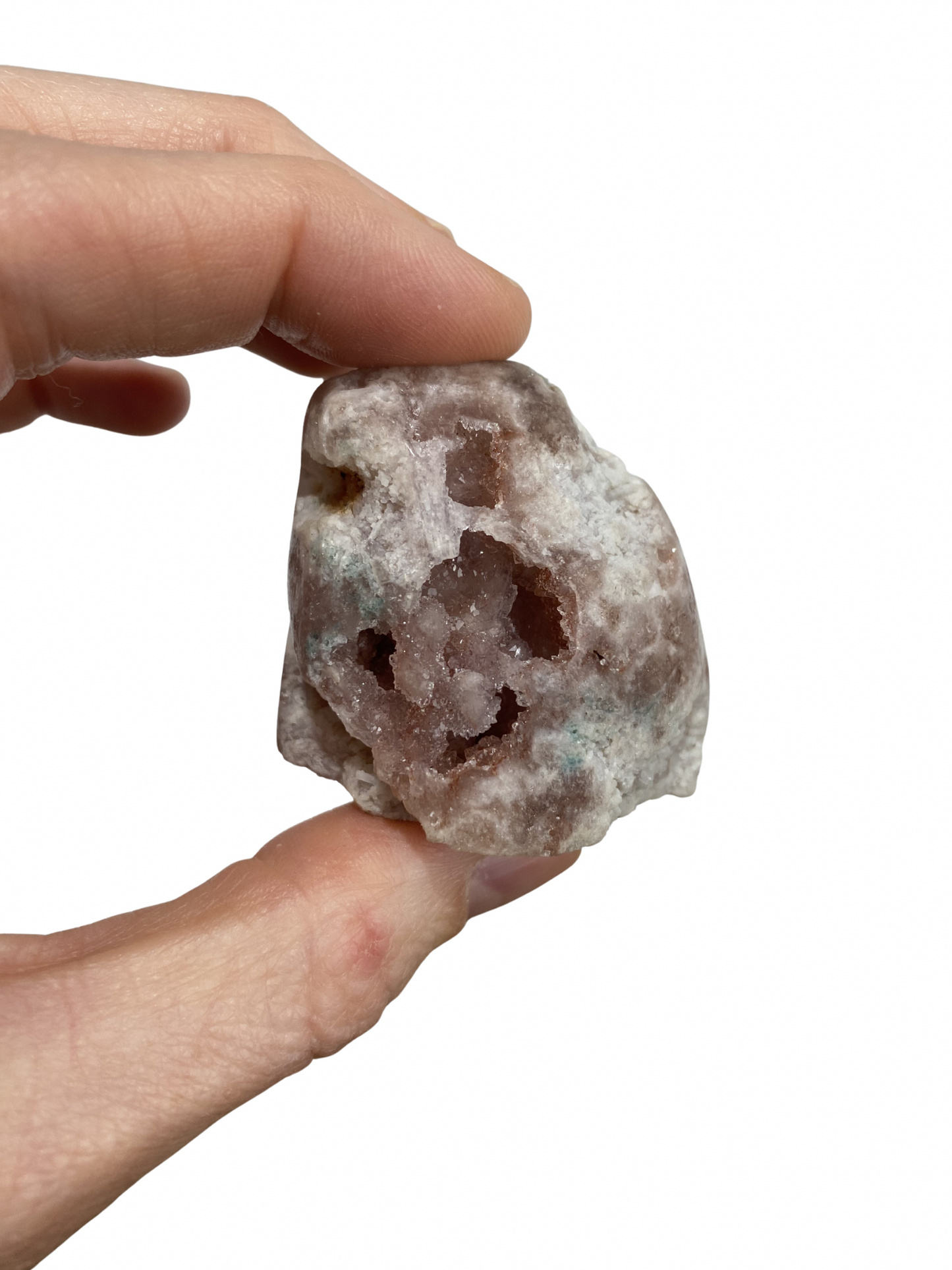 Roze Amethist (Chalcedoon) op standvlak