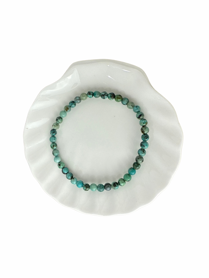 Afrikaanse Turkoois kogelarmband 4 mm