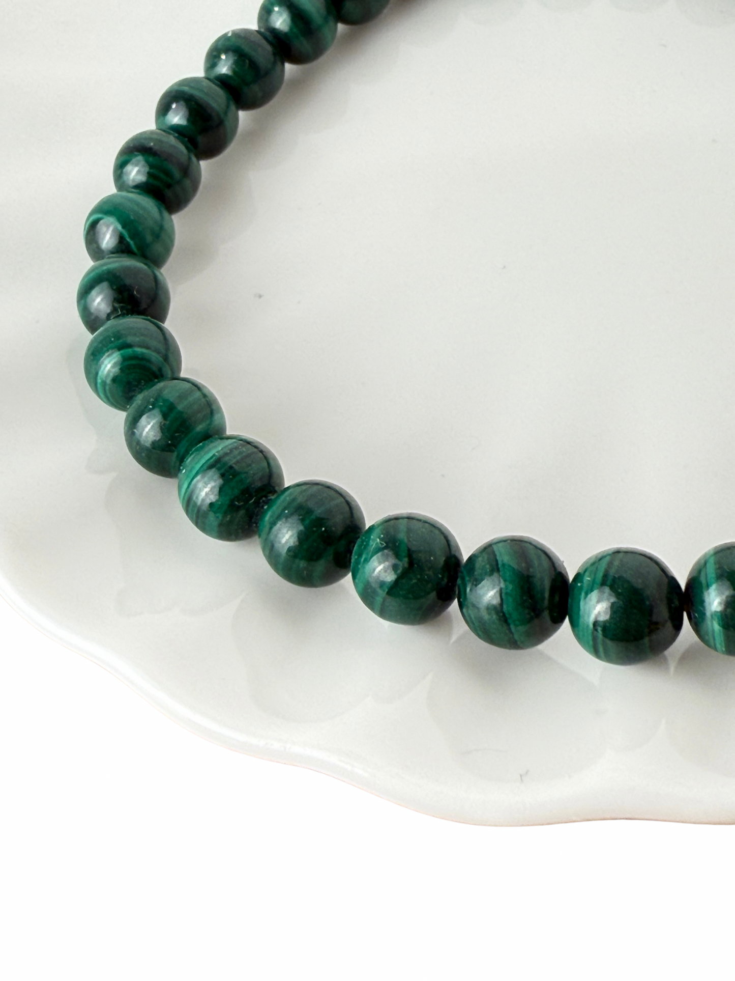 Malachite bracelet ball 6 mm