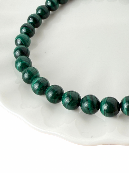 Malachite bracelet ball 6 mm