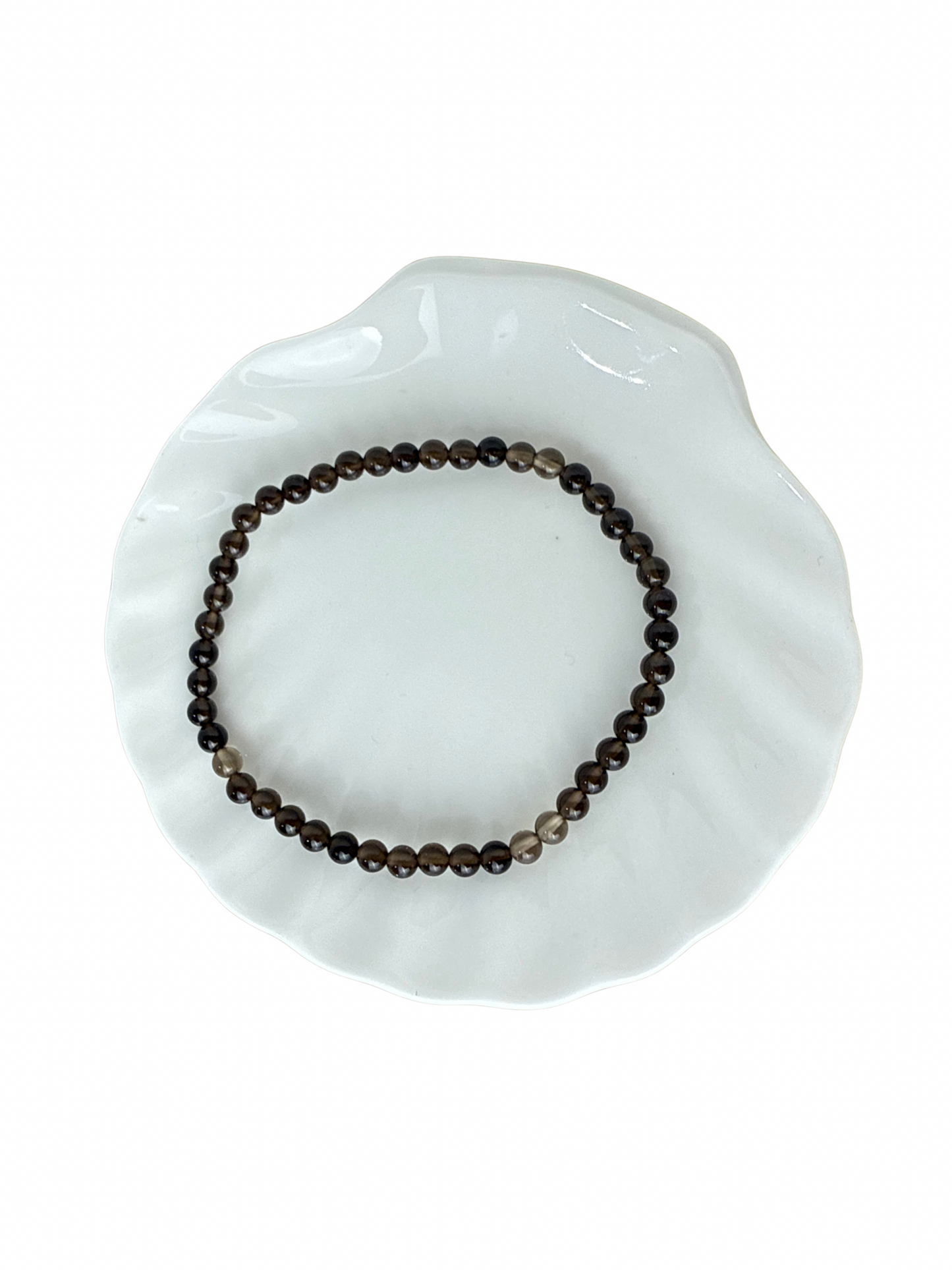 Rookkwarts armband kogel 4 mm