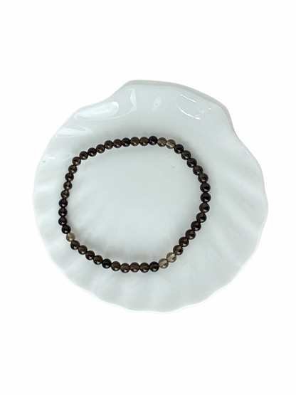 Rookkwarts armband kogel 4 mm