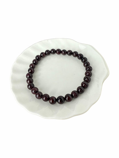 Granaat kogelarmband 6 mm