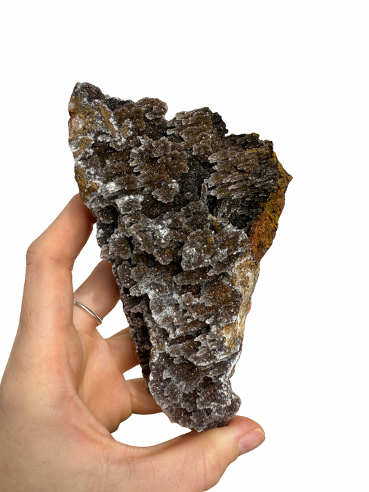 Mangaan Kwarts met Druzy Hematiet kristallen (Quartz Manganesse)