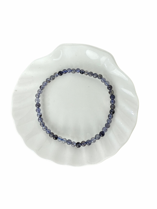 Ioliet (Cordieriet) kogelarmband 4 mm