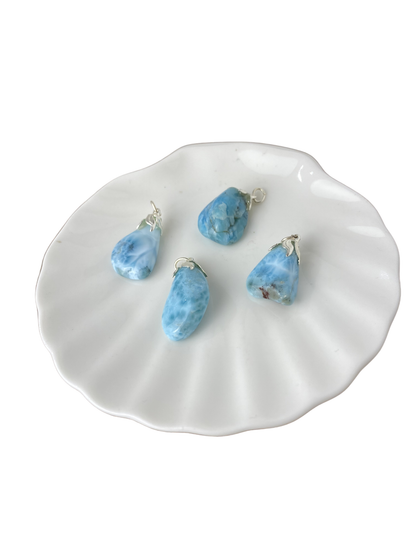 Larimar trommelsteen hanger