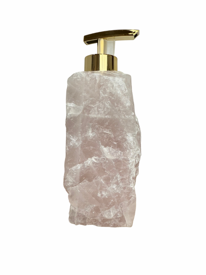 Zeeppomp van Rozenkwarts goud 9