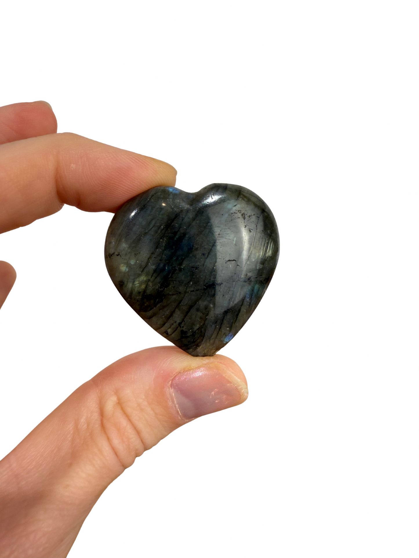 Labradorite heart