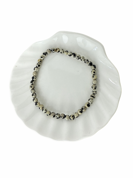 Dalmatiër Jaspis kogelarmband 4 mm