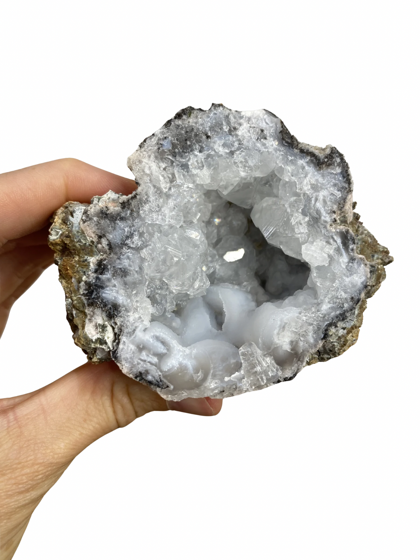 Blue Chalcedony (Blue Lace Agate) bracelet split
