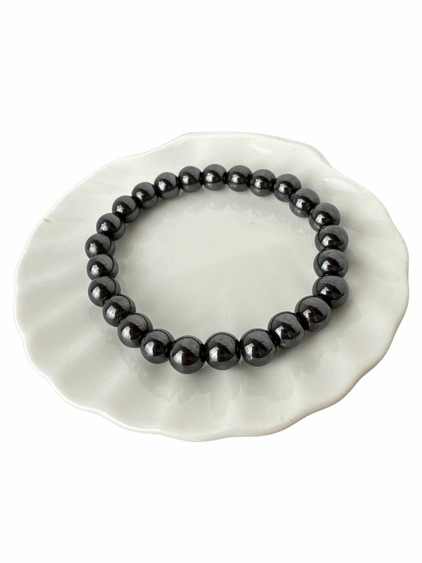 Hematite ball bracelet 8 mm