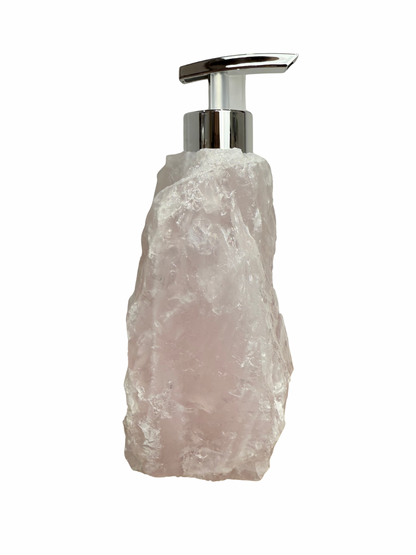 Zeeppomp van Rozenkwarts zilver 1