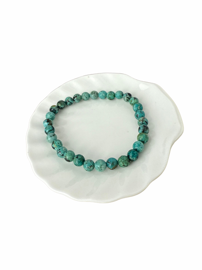 Afrikaanse Turkoois kogelarmband 6 mm