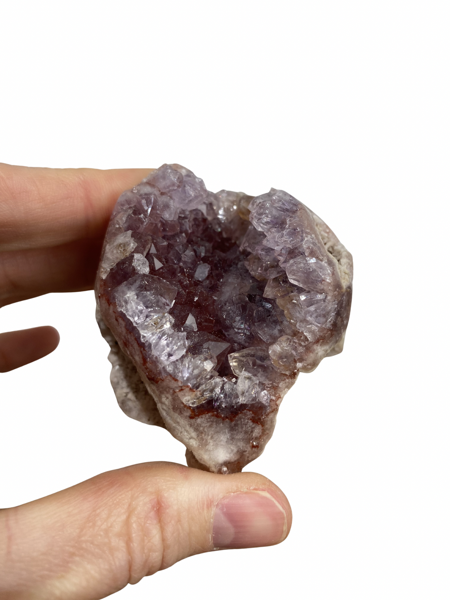 Roze Amethist (Chalcedoon) op standvlak 3