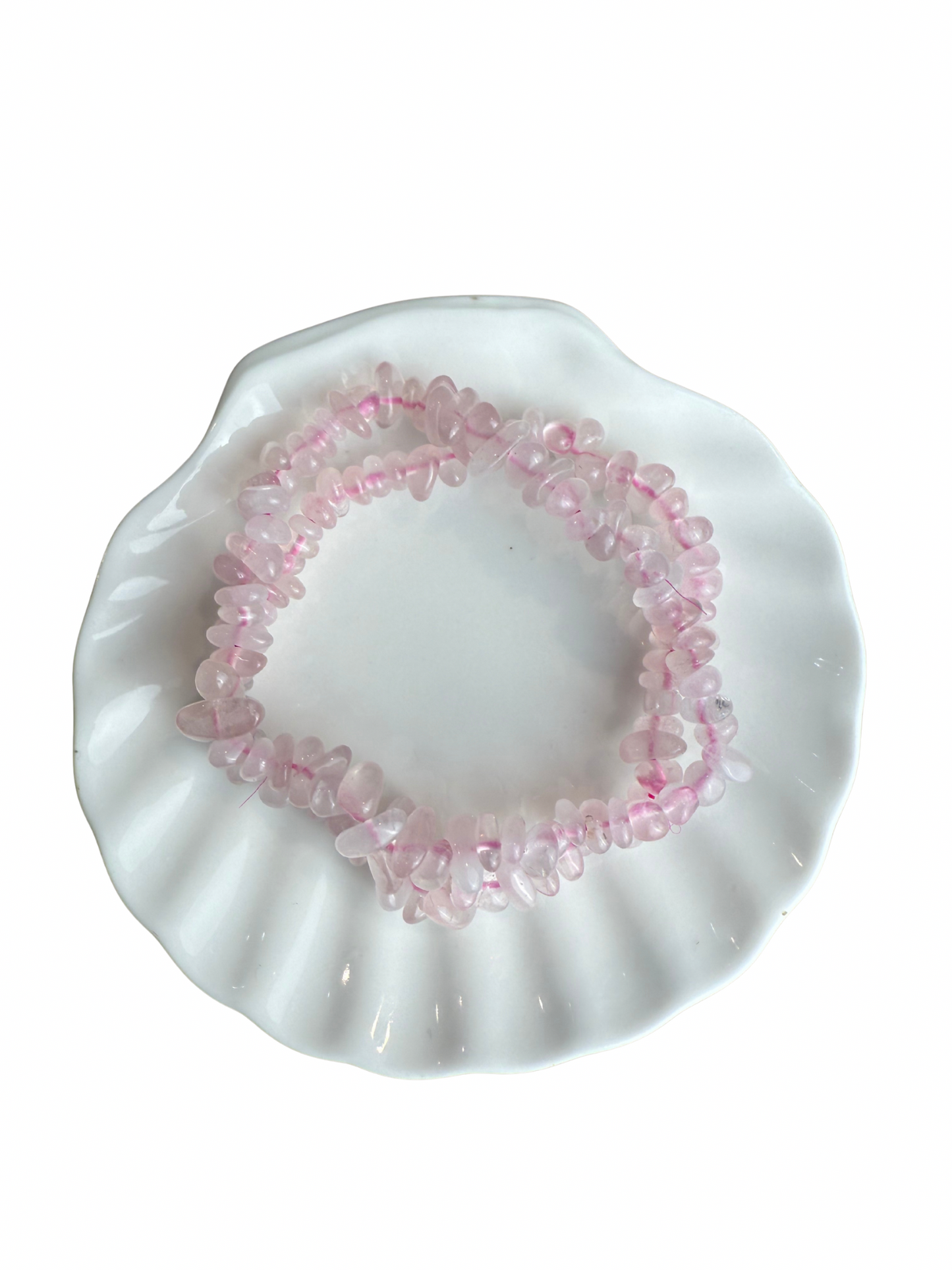 Rose quartz bracelet split