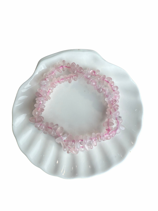 Rose quartz bracelet split