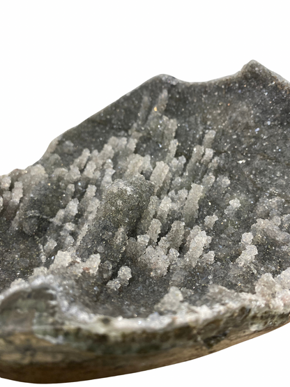 Zwarte Galaxy Amethist geode met stalactiet kristallen (Uruguay) | 1,8 kg