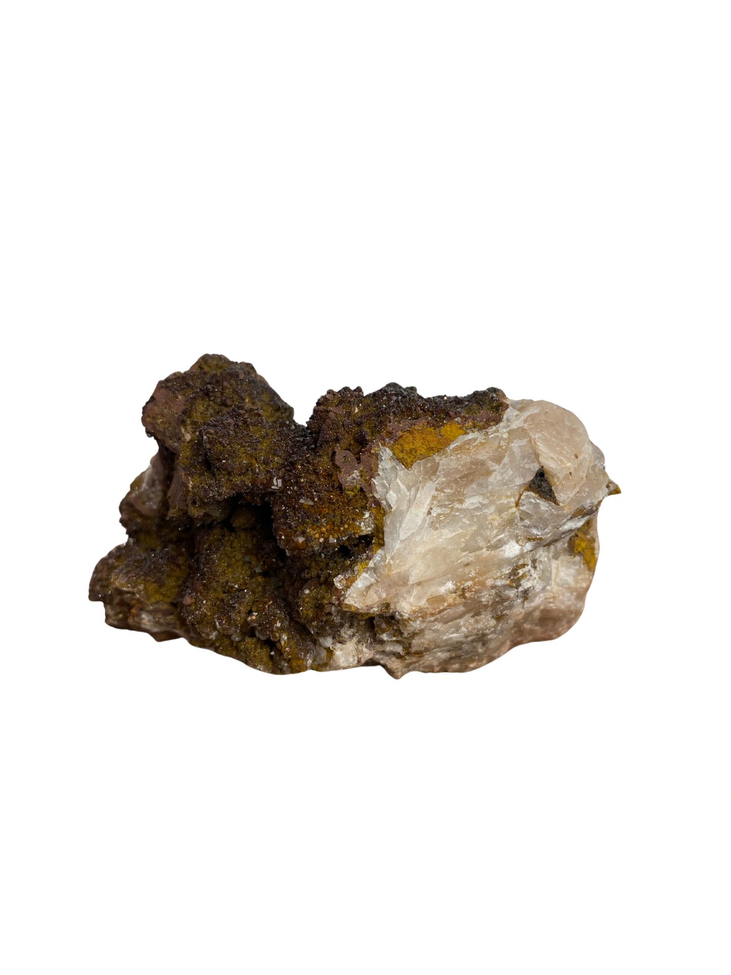 Mangaan Kwarts met Druzy Hematiet kristallen (Quartz Manganesse)