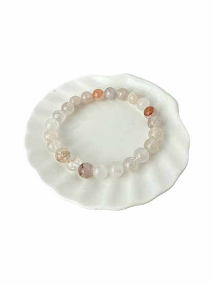 Dalmatian Jasper ball bracelet 8 mm