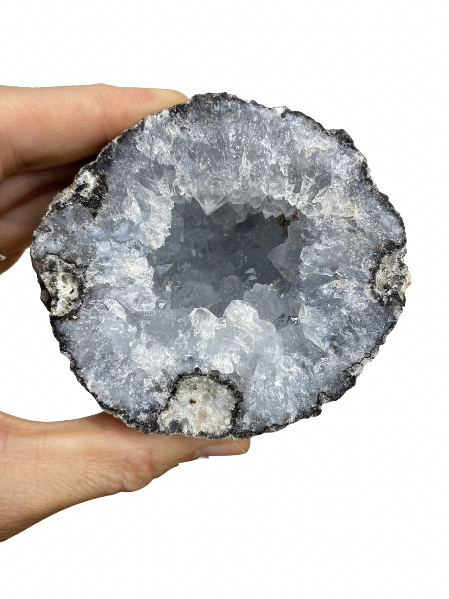 Blue Chalcedony (Blue Lace Agate) bracelet split