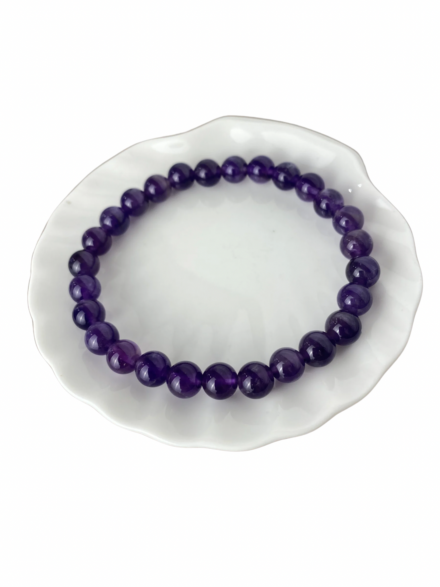 Amethist kogelarmband 8 mm (21 cm)