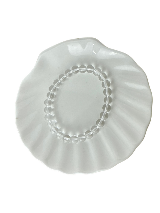 Rock crystal children's bracelet ball 6 mm