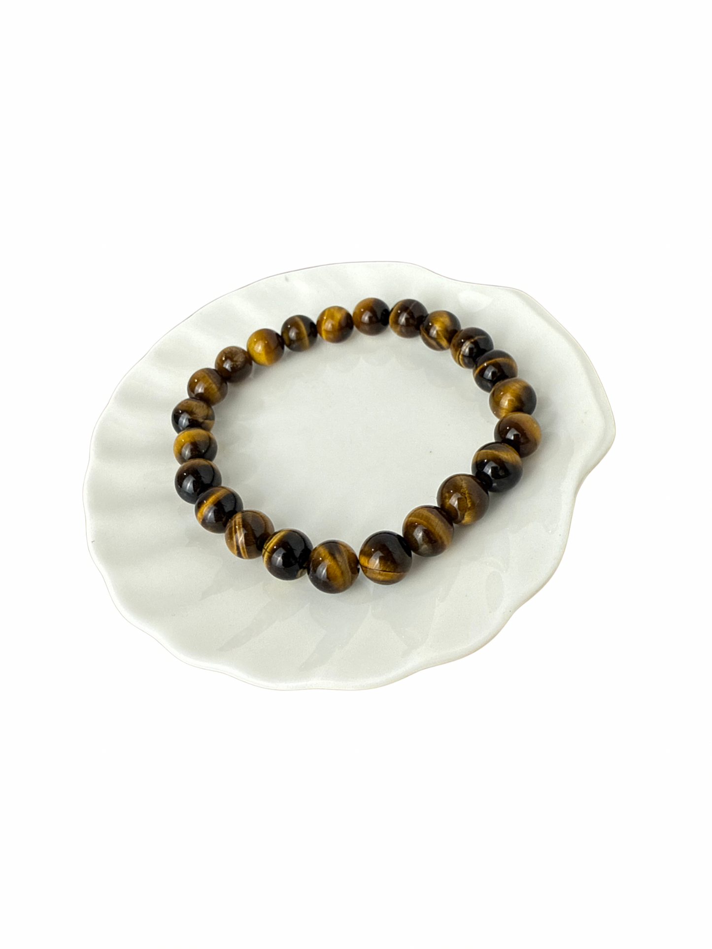 Tijgeroog kogelarmband 8 mm