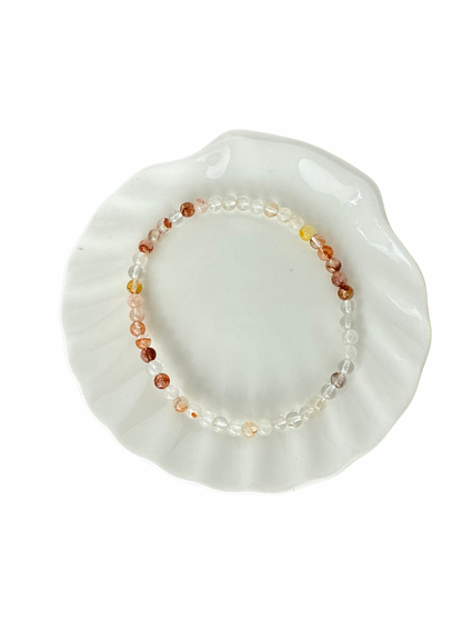 Dalmatian Jasper ball bracelet 8 mm
