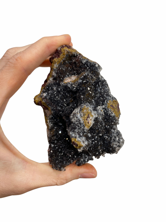 Mangaan Kwarts met Druzy Hematiet kristallen (Quartz Manganesse) 2