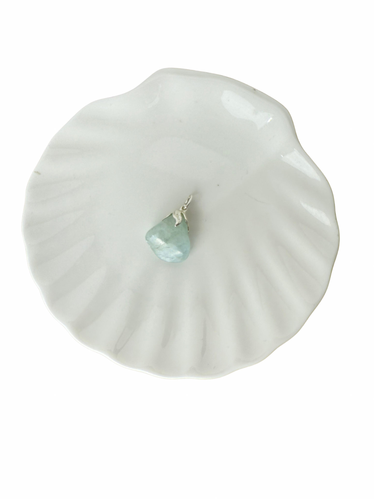 Olivia tumbled stone pendant Aquamarine