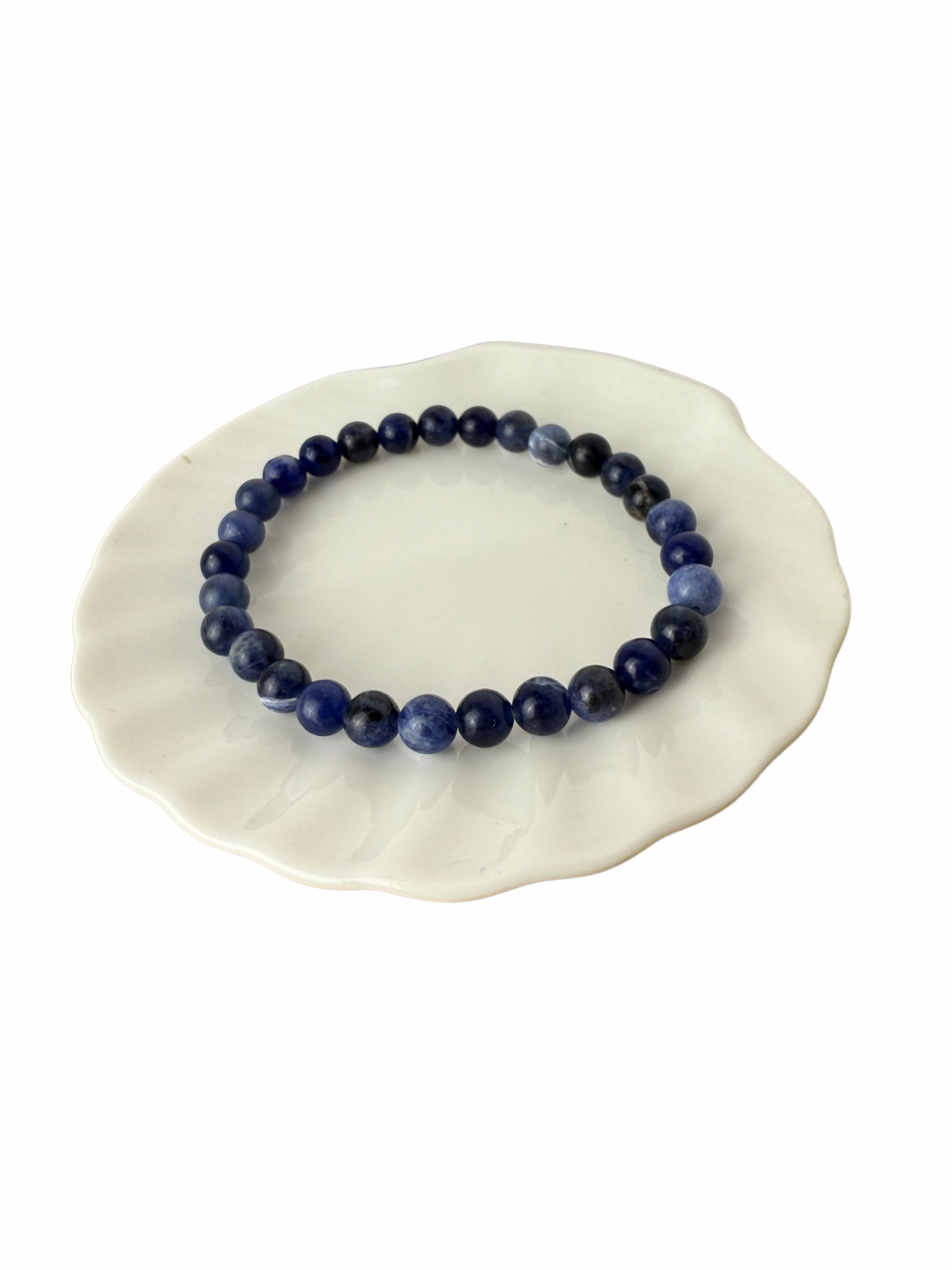Sodalite bracelet ball 6 mm