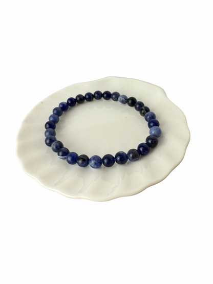 Sodalite bracelet ball 6 mm