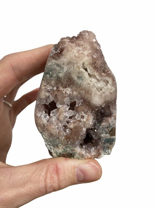 Roze Amethist (Chalcedoon) op standvlak 2