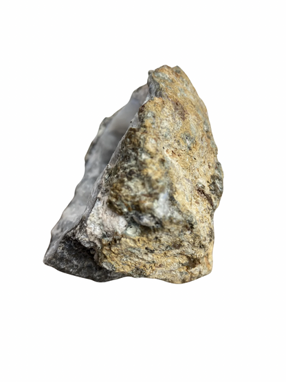 Blauwe Chalcedoon geode met Calciet kristallen (Mexico)