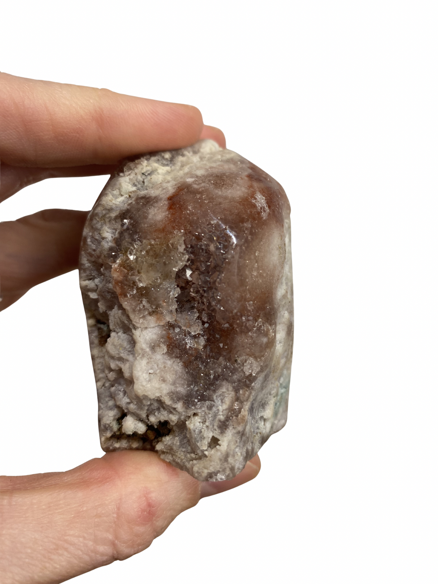 Roze Amethist (Chalcedoon) op standvlak 1