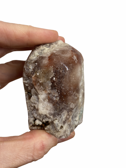 Roze Amethist (Chalcedoon) op standvlak 1