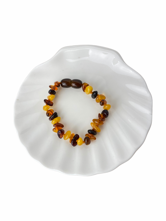Barnsteen (Amber) baby armband meerkleurig