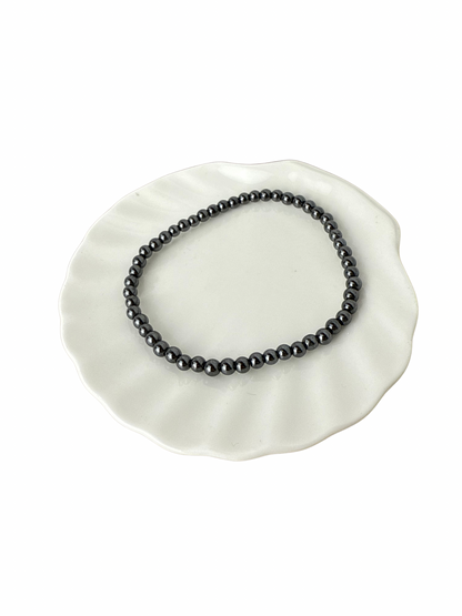 Hematiet kogelarmband 4 mm